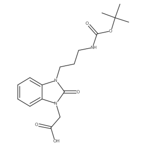 2-(3-{3-[(tert-Butoxycarbonyl)amino]propyl}-2-oxo-2,3-dihydro-1H-benzimidazol-1-yl)acetic acid Structure