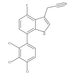 4-Fluoro-7-(2,3,4-trichlorophenyl)indole-3-acetonitrile结构式