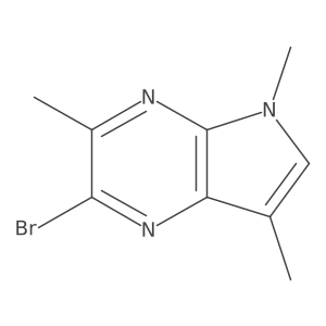 2-Bromo-3,5,7-trimethyl-5H-pyrrolo[2,3-b]pyrazine结构式