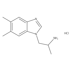 1-(5,6-dimethyl-1H-1,3-benzodiazol-1-yl)propan-2-amine hydrochloride结构式