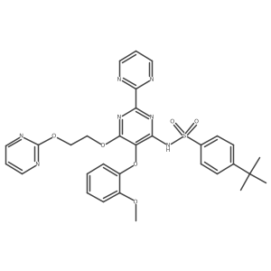 Benzenesulfonamide, 4-(1,1-dimethylethyl)-N-[5-(2-methoxyphenoxy)-6-[2-(2-pyrimidinyloxy)ethoxy][2,2a(2)-bipyrimidin]-4-yl]- Structure