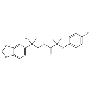 N-(2-(benzo[d][1,3]dioxol-5-yl)-2-hydroxypropyl)-2-(4-chlorophenoxy)-2-methylpropanamide Structure