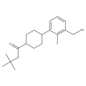 Tert-butyl 4-(2-fluoro-3-(hydroxymethyl)phenyl)piperidine-1-carboxylate Structure