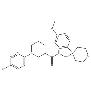 1-(6-chloropyridazin-3-yl)-N-((4-(4-methoxyphenyl)tetrahydro-2H-pyran-4-yl)methyl)piperidine-3-carboxamide Structure