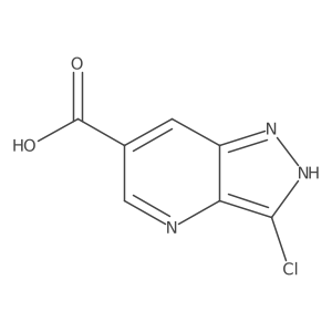 3-Chloro-1H-pyrazolo[4,3-b]pyridine-6-carboxylic acid结构式