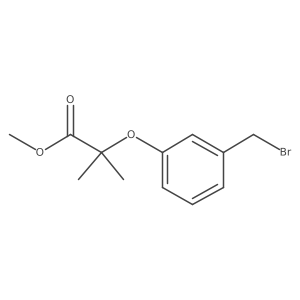 Methyl 2-[3-(bromomethyl)phenoxy]-2-methylpropanoate结构式