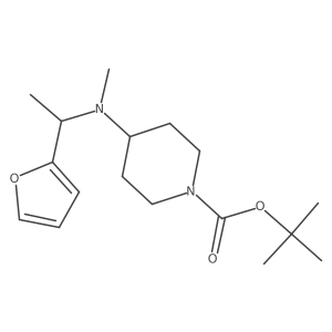 tert-Butyl 4-((1-(furan-2-yl)ethyl)(methyl)amino)piperidine-1-carboxylate结构式