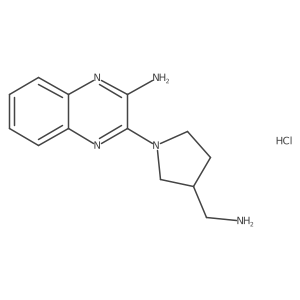 3-(3-(Aminomethyl)pyrrolidin-1-yl)quinoxalin-2-amine hydrochloride Structure