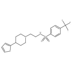 N-(2-(4-(thiophen-2-yl)piperidin-1-yl)ethyl)-4-(trifluoromethyl)benzenesulfonamide Structure