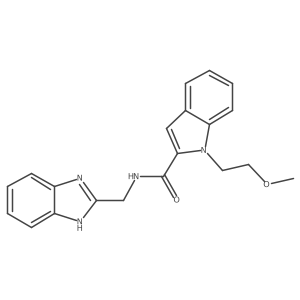 N-(1H-1,3-benzimidazol-2-ylmethyl)-1-(2-methoxyethyl)-1H-indole-2-carboxamide Structure
