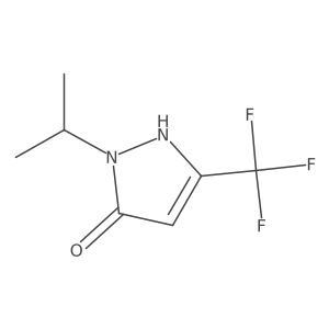 1-isopropyl-3-(trifluoromethyl)-1H-pyrazol-5-ol结构式