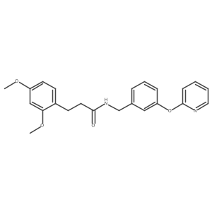 3-(2,4-dimethoxyphenyl)-N-(3-(pyridin-2-yloxy)benzyl)propanamide Structure