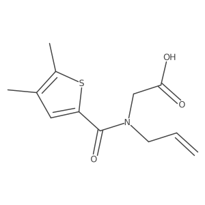 N-Allyl-N-(4,5-dimethylthiophene-2-carbonyl)glycine Structure