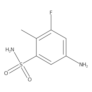 5-Amino-3-fluoro-2-methylbenzene-1-sulfonamide结构式