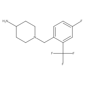 1-(4-Fluoro-2-(trifluoromethyl)benzyl)piperidin-4-amine Structure