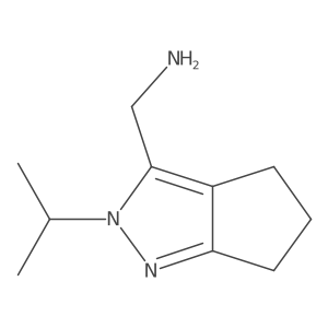 (2-Isopropyl-2,4,5,6-tetrahydrocyclopenta[c]pyrazol-3-yl)methanamine结构式