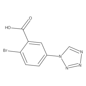 2-Bromo-5-(1H-tetrazol-1-yl)benzoic acid Structure
