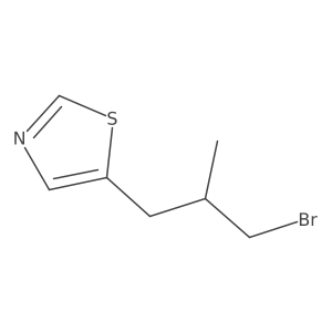 5-(3-Bromo-2-methylpropyl)-1,3-thiazole结构式