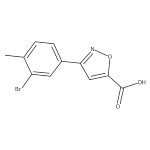 3-(3-Bromo-4-methylphenyl)-1,2-oxazole-5-carboxylic acid结构式