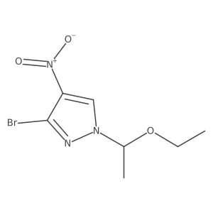 3-Bromo-1-(1-ethoxyethyl)-4-nitro-1H-pyrazole结构式