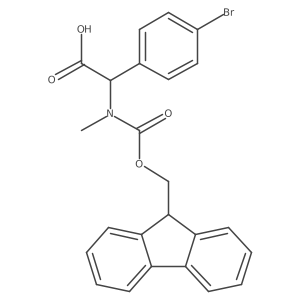 2-(4-bromophenyl)-2-({[(9H-fluoren-9-yl)methoxy]carbonyl}(methyl)amino)acetic acid Structure