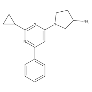 1-(2-Cyclopropyl-6-phenylpyrimidin-4-yl)pyrrolidin-3-amine Structure