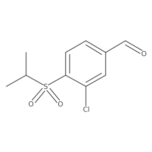 3-Chloro-4-[(1-methylethyl)sulfonyl]benzaldehyde结构式
