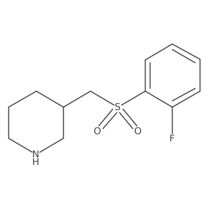 3-(((2-Fluorophenyl)sulfonyl)methyl)piperidine结构式