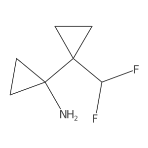 1-[1-(Difluoromethyl)cyclopropyl]cyclopropan-1-amine Structure