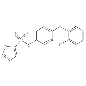 N-[2-(2-fluorophenoxy)pyrimidin-5-yl]thiophene-2-sulfonamide结构式