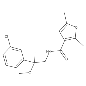 N-[2-(3-chlorophenyl)-2-methoxypropyl]-2,5-dimethylfuran-3-carboxamide Structure