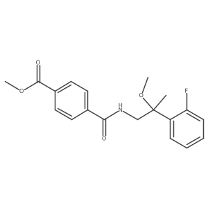 Methyl 4-((2-(2-fluorophenyl)-2-methoxypropyl)carbamoyl)benzoate Structure