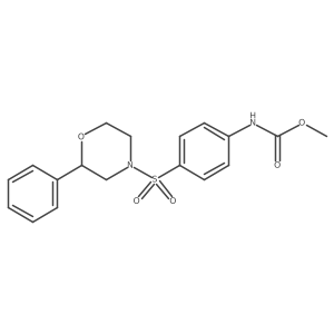 Methyl (4-((2-phenylmorpholino)sulfonyl)phenyl)carbamate结构式