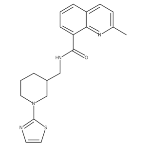 2-methyl-N-((1-(thiazol-2-yl)piperidin-3-yl)methyl)quinoline-8-carboxamide结构式