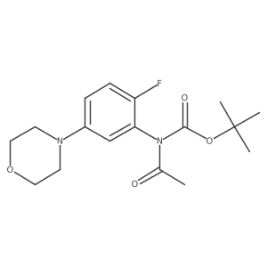 tert-butyl N-acetyl-N-(2-fluoro-5-morpholin-4-ylphenyl)carbamate结构式