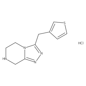 3-(thiophen-3-ylmethyl)-5H,6H,7H,8H-[1,2,4]triazolo[4,3-a]pyrazine hydrochloride结构式