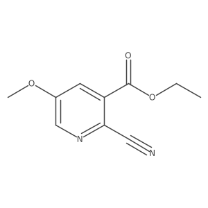 3-Pyridinecarboxylic acid, 2-cyano-5-methoxy-, ethyl ester Structure