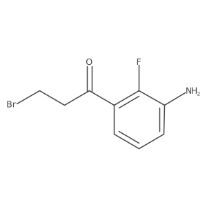1-(3-Amino-2-fluorophenyl)-3-bromopropan-1-one结构式