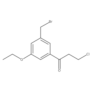 1-(3-(Bromomethyl)-5-ethoxyphenyl)-3-chloropropan-1-one结构式