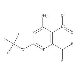 2-(Difluoromethyl)-3-nitro-6-(trifluoromethoxy)pyridin-4-amine Structure