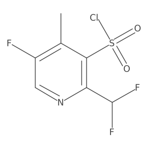 2-(Difluoromethyl)-5-fluoro-4-methylpyridine-3-sulfonyl chloride Structure