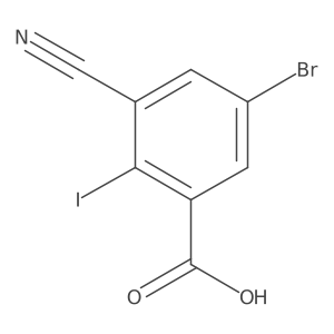 5-Bromo-3-cyano-2-iodobenzoic acid Structure