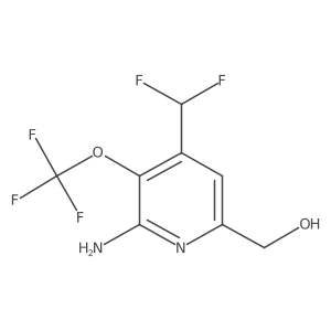 (6-Amino-4-(difluoromethyl)-5-(trifluoromethoxy)pyridin-2-yl)methanol Structure
