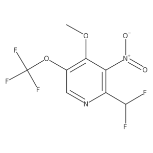 2-(Difluoromethyl)-4-methoxy-3-nitro-5-(trifluoromethoxy)pyridine结构式