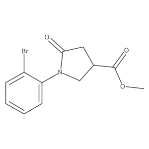 Methyl 1-(2-bromophenyl)-5-oxopyrrolidine-3-carboxylate结构式