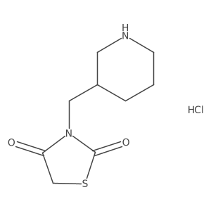3-(Piperidin-3-ylmethyl)thiazolidine-2,4-dione hydrochloride结构式