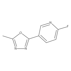2-Fluoro-5-(5-methyl-1,3,4-oxadiazol-2-yl)pyridine Structure