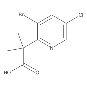 2-(3-Bromo-5-chloropyridin-2-yl)-2-methylpropanoic acid Structure