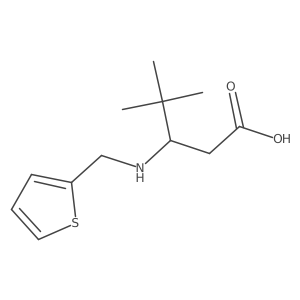 4,4-Dimethyl-3-{[(thiophen-2-yl)methyl]amino}pentanoic acid Structure