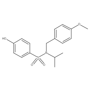 4-hydroxy-N-[(4-methoxyphenyl)methyl]-N-(propan-2-yl)benzene-1-sulfonamide结构式
